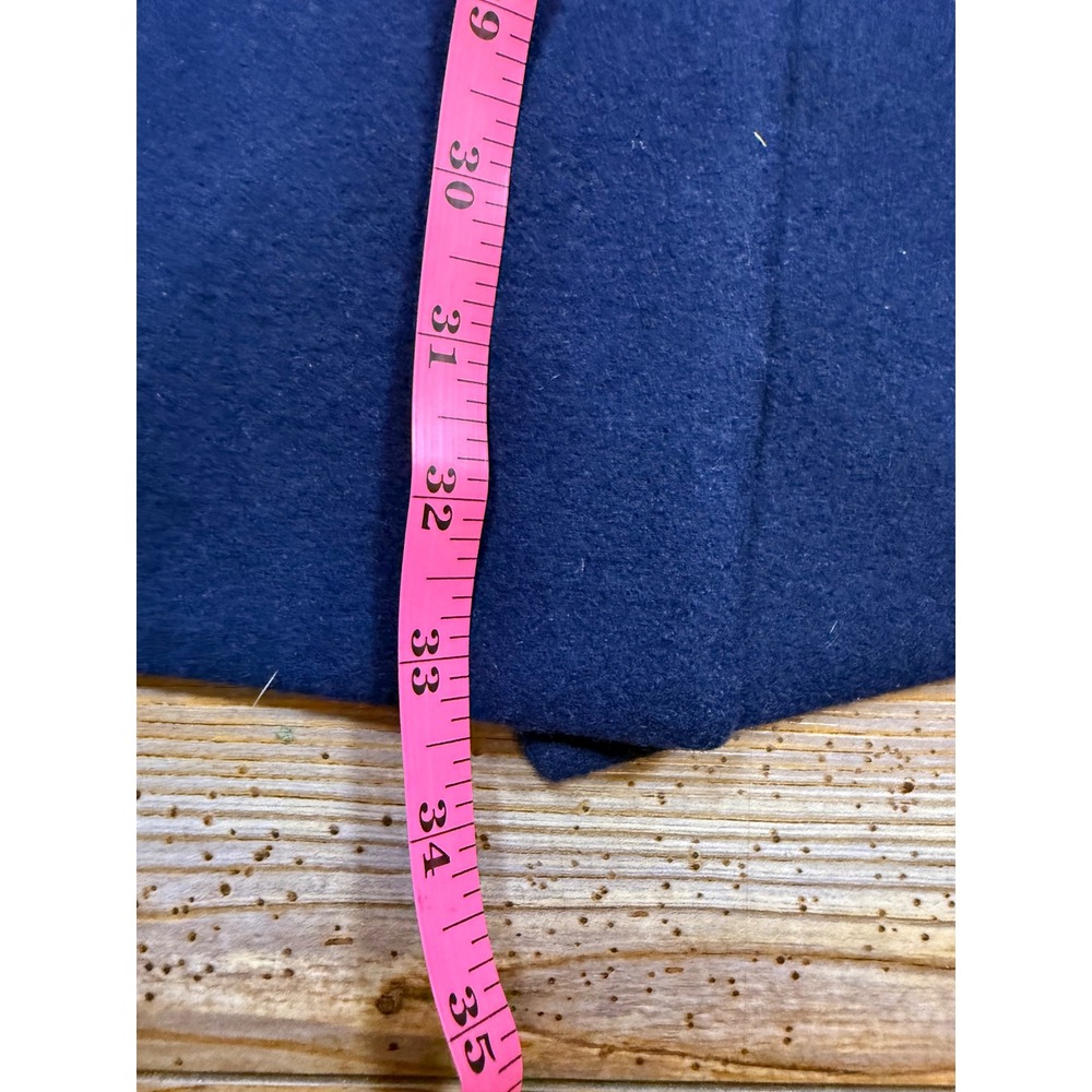 American Eagle Outfitters Navy Blue Wool Blend Toggle Duffle Coat Womens Large - Picture 7 of 7